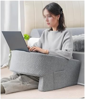 Adjustable Reading Pillow with Wrist Support and Laptop Tray for Bed
