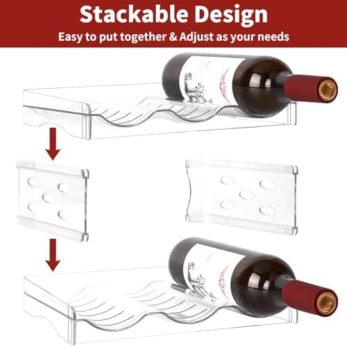 EZ COZY Stackable Wine Rack - 4 Tier for 12 Bottles