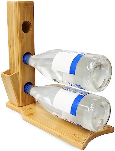 RoyalHouse Bamboo Wine Rack 3 Compartments
