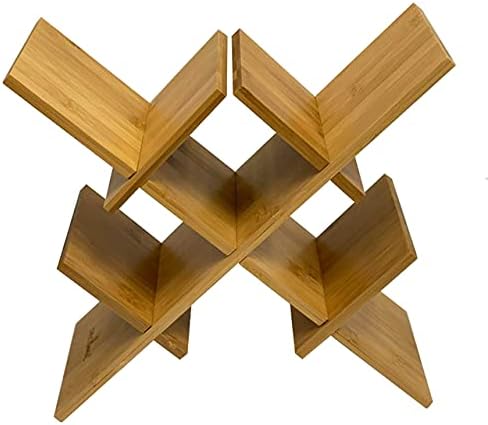 DECOMIL 5-Bottle Stackable Bamboo Wine Rack 1
