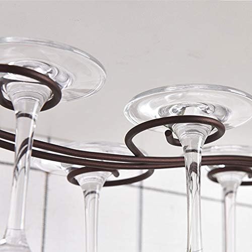 Tomotato Wine Glass Rack with 6 Hooks Black 1