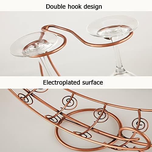 NWB Gold Metal Wine Glass Holder with 4 Hooks 1