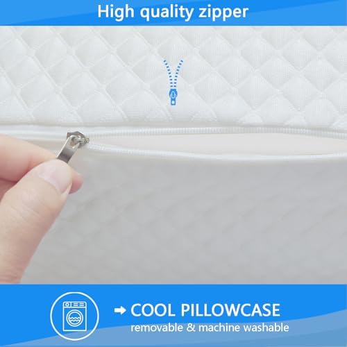 Knee Wedge Pillow Triangle Support for Back and Legs White