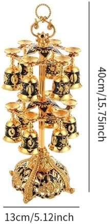 SiaBiced 2 Layer Metal Wine Glass Holder Stand