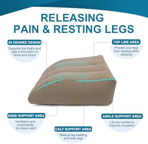 ZYODUOB Inflatable Leg Elevation Pillow for Sleep and Recovery