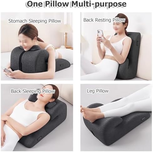 JYHHCYS Memory Foam Prone Pillow for Back Pain Relief