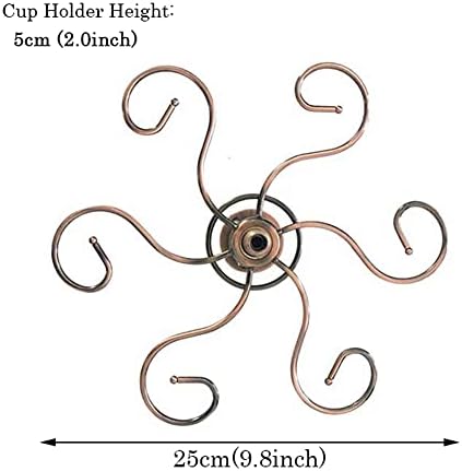 NWB Under Cabinet Wine Glass Rack with 360 Rotation