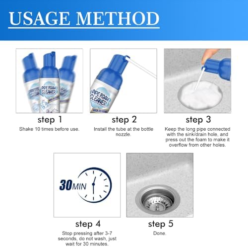 Grossplus Drain Cleaner for Bathroom Kitchen Toilet 1pcs