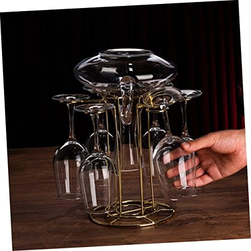 Cabilock Iron Wine Glass Holder Rack for Kitchen Bar