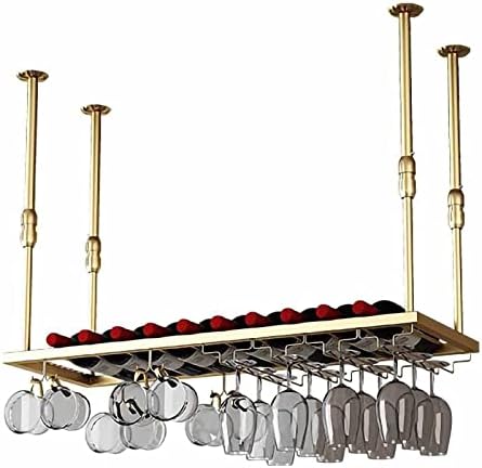 Suuim Wall-Mounted Wine Rack with Ceiling Shelf Display