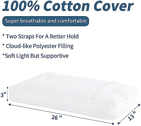 HOMBYS Knee Pillow for Side Sleepers 3 Height Cotton Leg Pillow