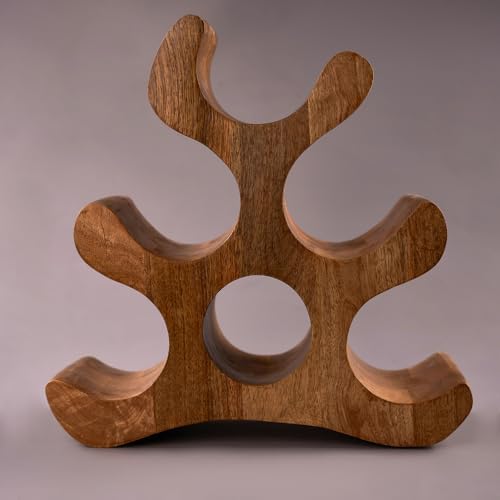 ZAARIYA Wooden Wine Holder for Kitchen and Bar 1