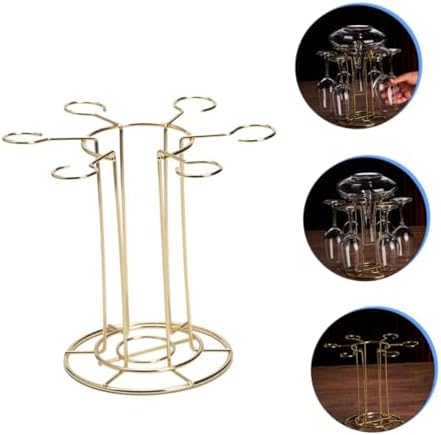 Cabilock Iron Wine Glass Holder Rack for Kitchen Bar
