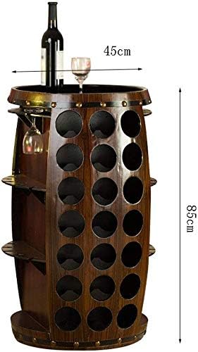 Freestanding Wine Rack with Barrel Design