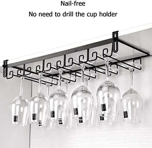 Adjustable Metal Wine Glass Rack for Cabinet and Kitchen