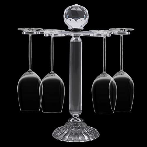 Headery Crystal Stemware Rack with 6 Hooks