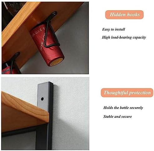 ZJDYDY Wall-Mounted Wooden Wine Rack Set