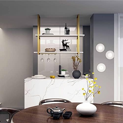 Durable Iron Wall Mounted Wine Rack with Floating Shelves