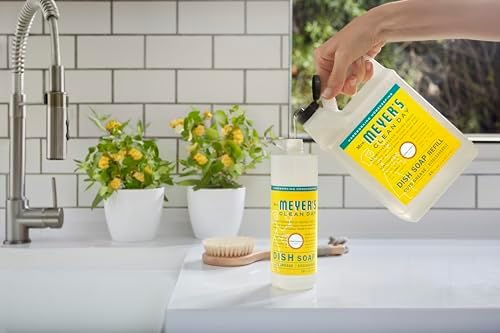 Mrs Meyers Clean Day Liquid Dish Soap Refill Honeysuckle 48 fl oz