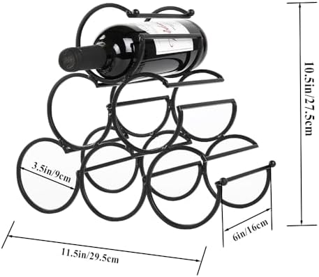 JHY DESIGN Iron Wine Rack 6 Bottles Storage 1