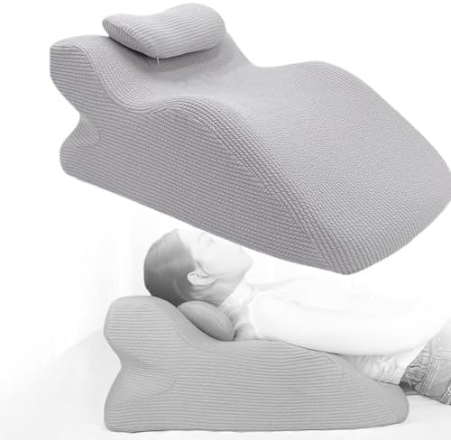 Face Down Pillow with Memory Foam Support Gray