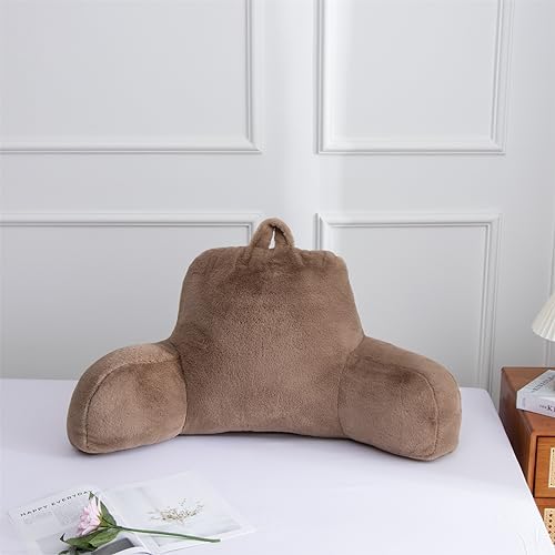 A Nice Night Faux Fur Reading Pillow with Arms
