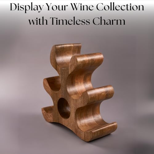 ZAARIYA Wooden Wine Holder for Kitchen and Bar 1