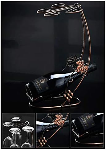 BOCbco Tabletop Wine Rack for 1 Bottle 4 Glasses 1