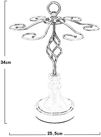 BOCbco Tabletop Wine Racks - Bronze Industrial Metal Holder for 6 Glasses