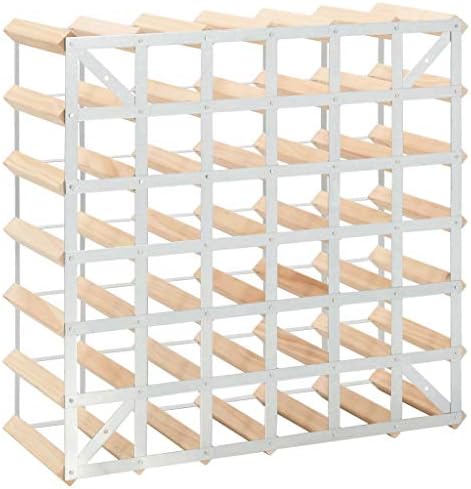 vidaXL Modern Wooden Wine Rack 42 Bottle Storage