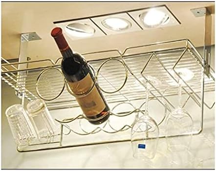 Stylish Wall-Mounted Wine Rack with Wood and Iron Design