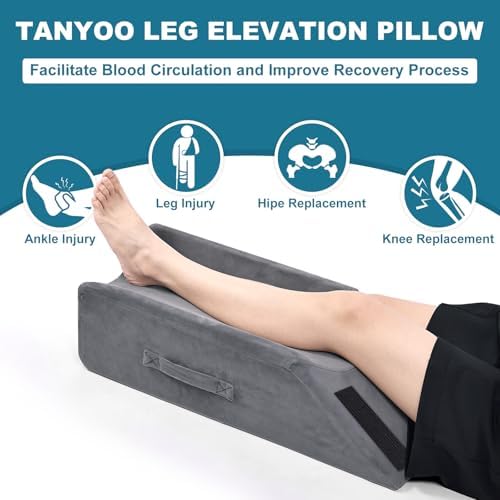 TANYOO Velvet Leg Pillow for Knee Ankle Surgery Recovery