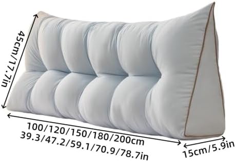 WKSPOO Headboard Pillow Wedge - Soft Back Support Cushion Blue 709in