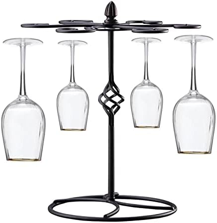WORDFUN Wine Glass Holder Metal Iron Matte Black