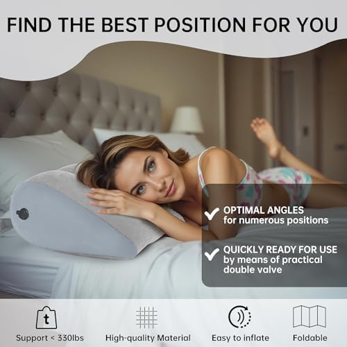 JCDOBEST Portable Inflatable Wedge Pillow 2 Pack 1