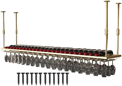 LIGUOYI Adjustable Wine Glass Rack for Kitchen and Bar