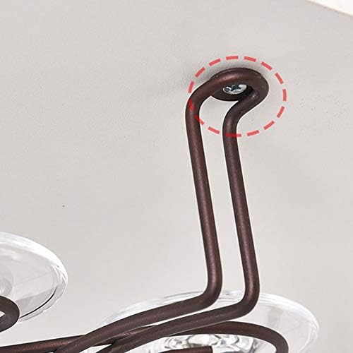 Tomotato Wine Glass Rack with 6 Hooks Black 1