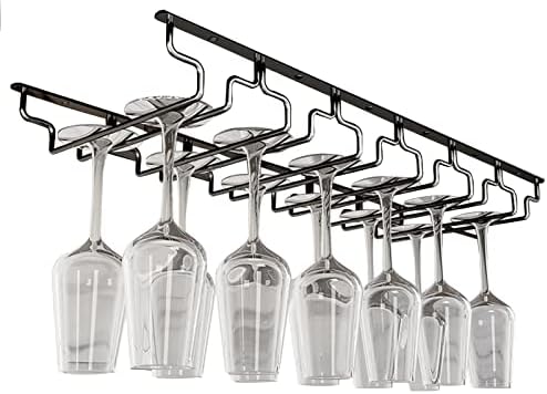 Stainless Steel Stemware Rack with 4 Slots for Cabinet