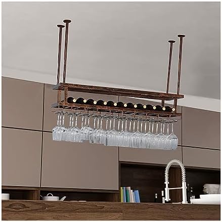 LIGUOYI Adjustable Wine Glass Rack Vintage Style