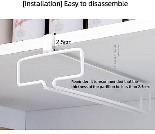 OWKAY Simple Cabinet Wine Glass Rack Black