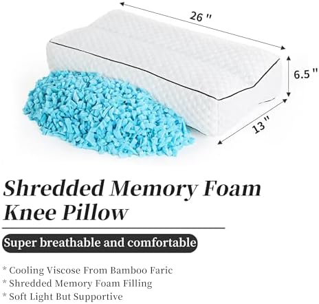 BALAPET Shredded Memory Foam Leg Pillow for Side Sleepers