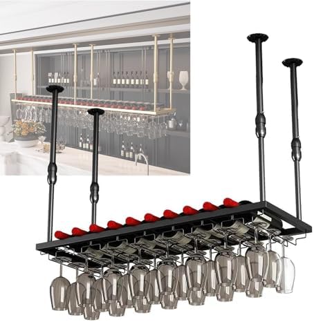 Whalebee Adjustable Cabinet Wine Glass Holder