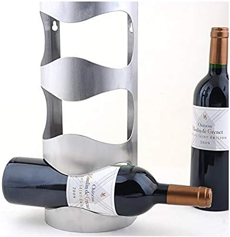 BOCbco Tabletop Wine Rack for 4 Bottles Stainless Steel Silver