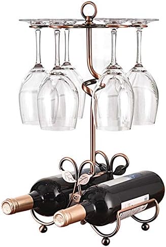 BOCbco Countertop Wine Rack Holder - 6 Glasses 2 Bottles