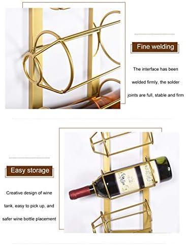 BOCbco Wall-Mounted Iron Wine Racks for Double Bottles