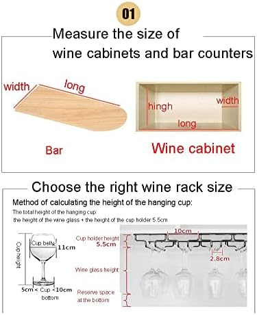 LYRWISHLTD Wooden Wine Glass Rack with 3 Slots