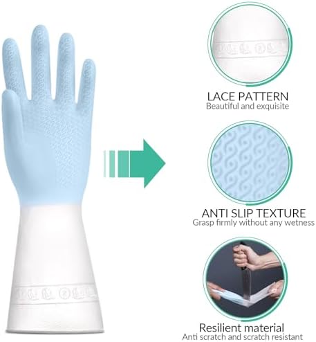 3 Pair Reusable Cleaning Gloves for Kitchen and Home Use