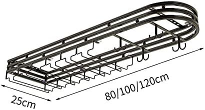 Wall-Mounted Wine Rack with Upside Down Stemware Holder