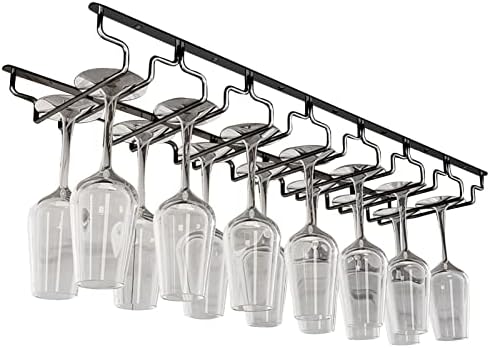 DTDMY Wine Glasses Rack Under Cabinet