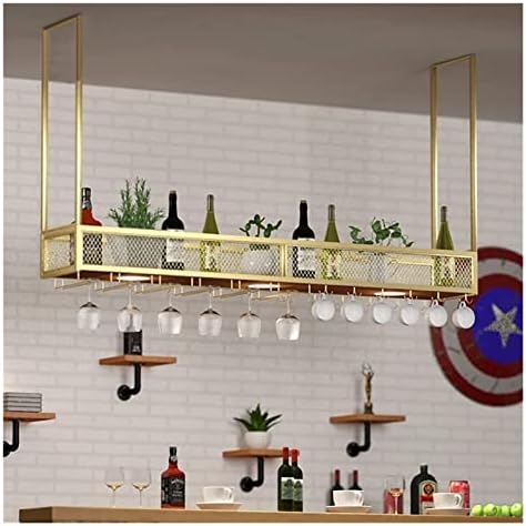 Ceiling Wine Rack Wall-Mounted Storage Shelf for Home Bar